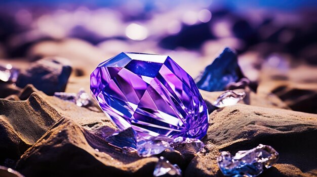 Des vitrines en cristal violet