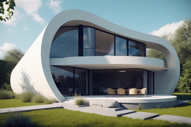 Vivre dans les courbes L’attrait de l’IA générative BowShaped Home