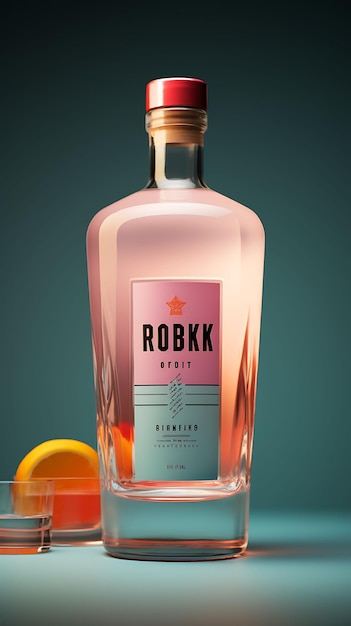 Vodka d'inspiration rétro colorée avec une palette pastel vintage Retro Type idées de conception créatives de conception