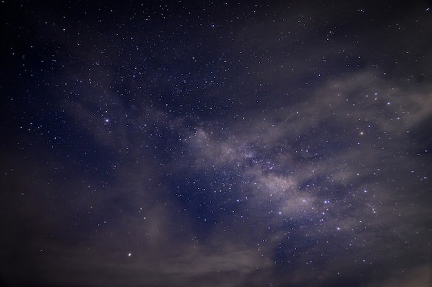 Photo voie lactée et étoiles la nuit