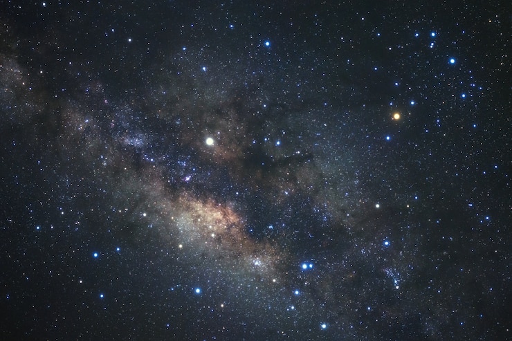Photo voie lactée avec des étoiles