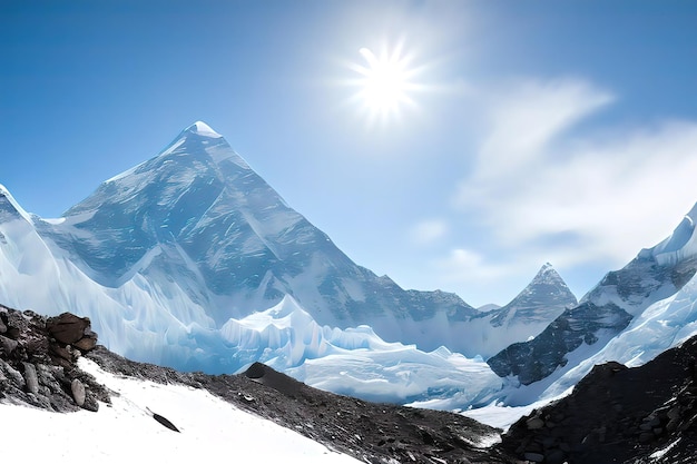 Voie lactée d'hiver sur le mont Everest