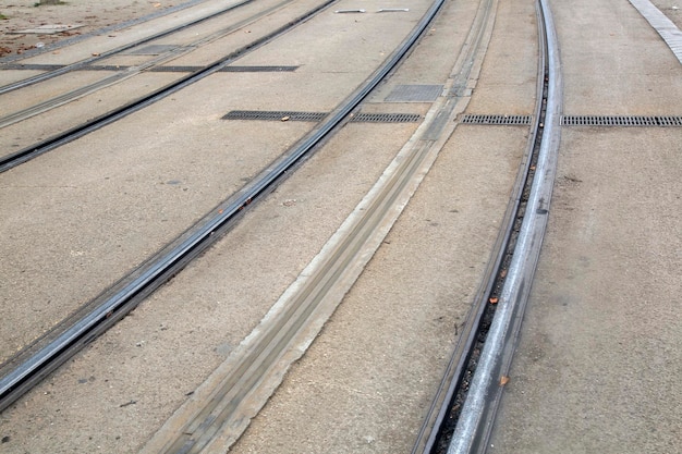 Voie de tramway à Bordeaux, France