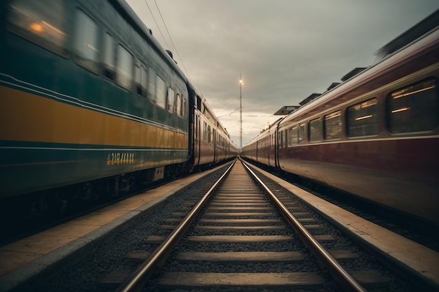 voies ferrées à la gare