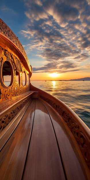 voilier bateau bateau en bois naviguant sur l'eau sur l'océan