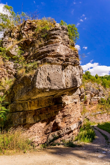 Voir à la gorge de la rivière Boljetin dans l'Est de la Serbie