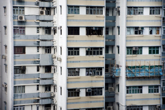 Voir le paysage et le paysage urbain avec un haut bâtiment à Causeway Bay le 9 septembre 2018 à Hong Kong Chine