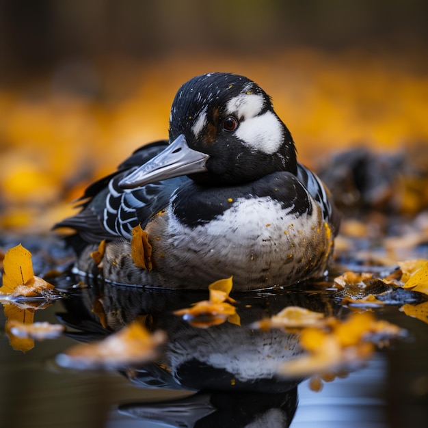 Voir les reflets sur l'eau plus que l'obscurité Ai a généré de l'art