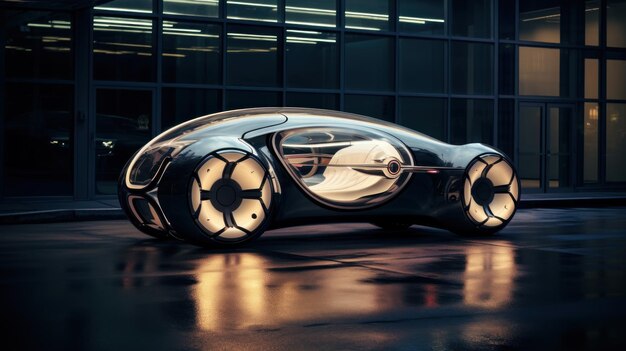 Voiture aérodynamique futuriste