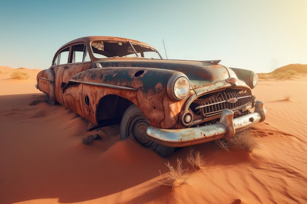 Voiture ancienne épave classique Générer Ai