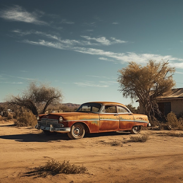 Une voiture au soleil du Mexique