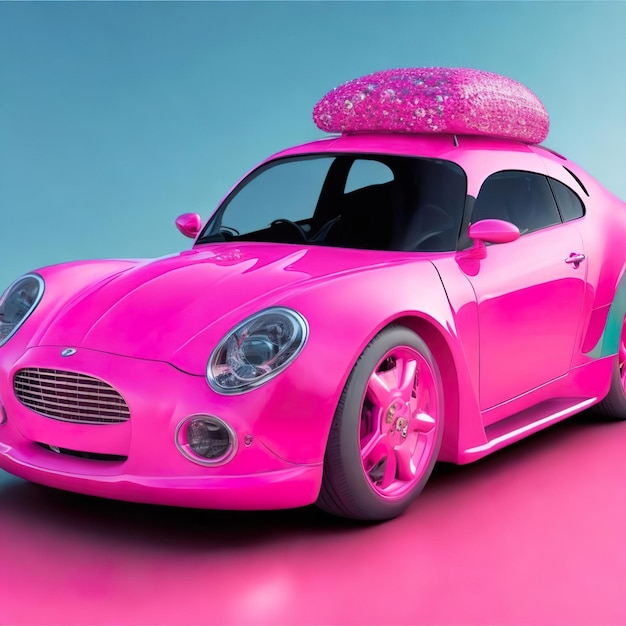 Voiture Barbie En Plastique Rose