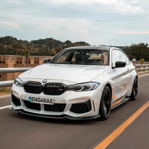 une voiture bmw dans une route