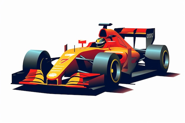 Photo voiture de course de formule 1 moderne avec un design plat