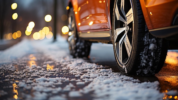 voiture couverte de neige