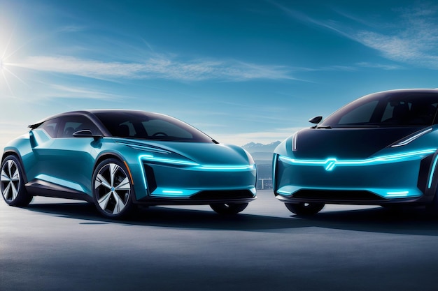 La voiture électrique futuriste révolutionne la route Future Unleashed Generative AI