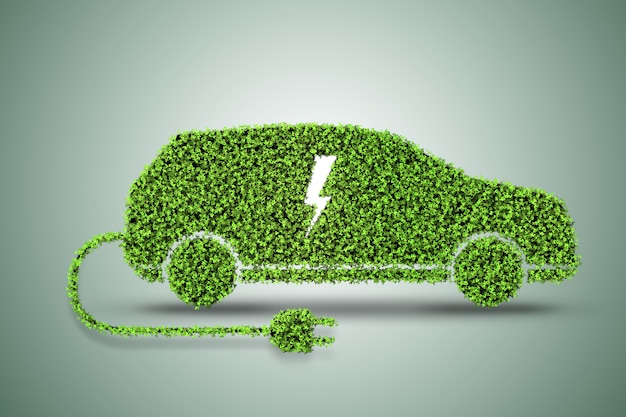 Photo de voiture électrique verte