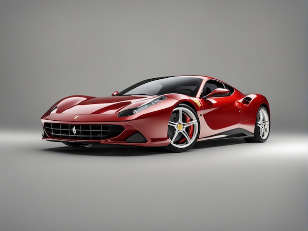 Voiture Ferrari isolée sur fond blanc