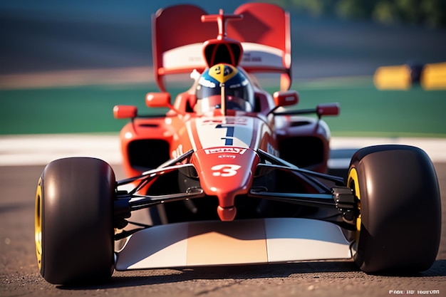 Photo voiture de formule de conduite de coureur f1 pour fond d'écran de compétition de course professionnelle de voiture de carburant