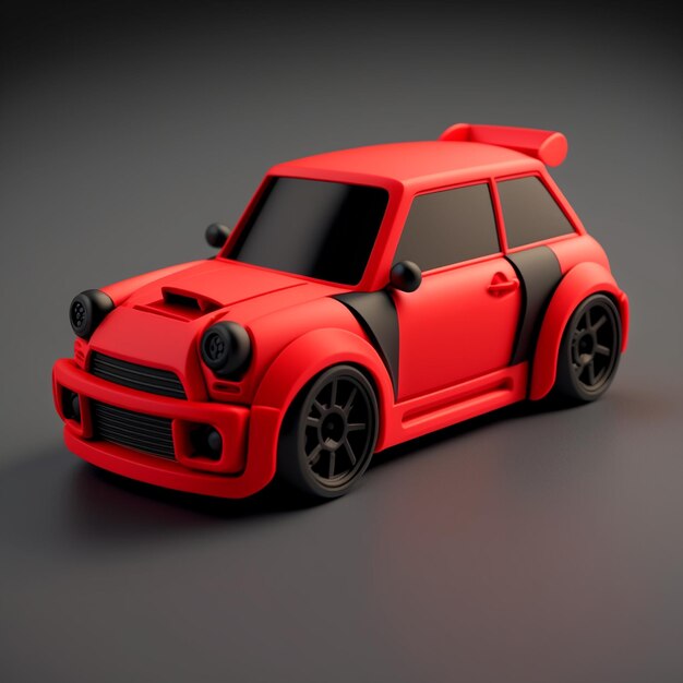 voiture jouet en plastique rendu 3d images d'illustration fond d'écran