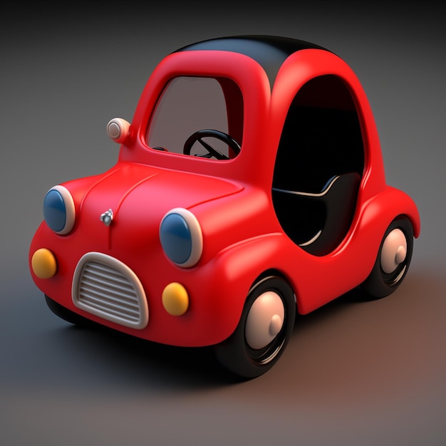 voiture jouet en plastique rendu 3d images d'illustration fond d'écran