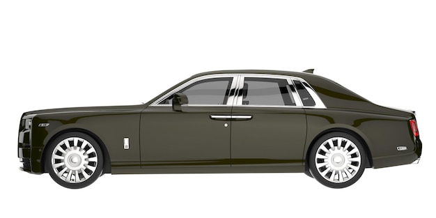 Photo voiture de luxe isolée sur fond illustration de rendu 3d