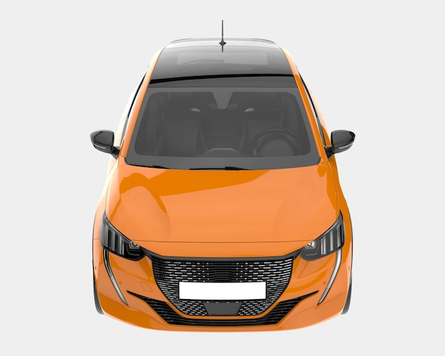 Voiture moderne isolée sur fond illustration de rendu 3d