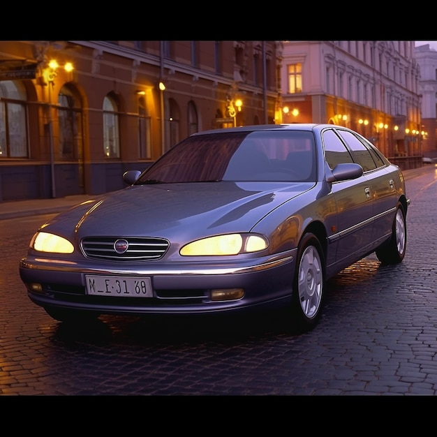 Une voiture avec la plaque d'immatriculation de la plaque d'immatriculation