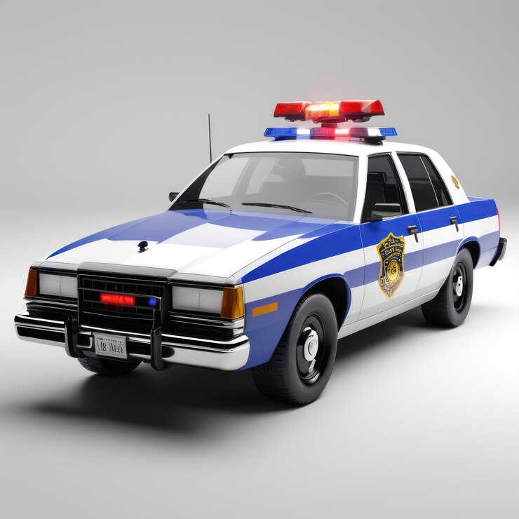 Photo une voiture de police vintage.
