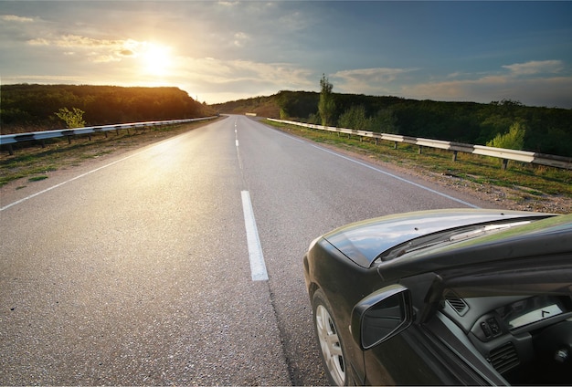 Voiture sur route Élément de conception