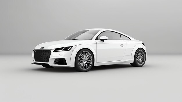 La voiture de sport blanche et élégante est une vision de puissance et de performance