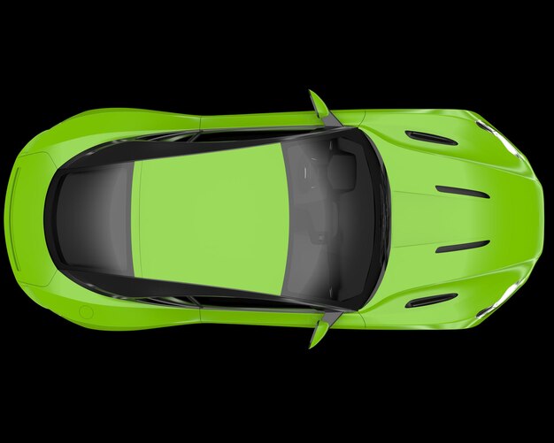 Une voiture de sport isolée sur l'arrière-plan illustration de rendu 3D