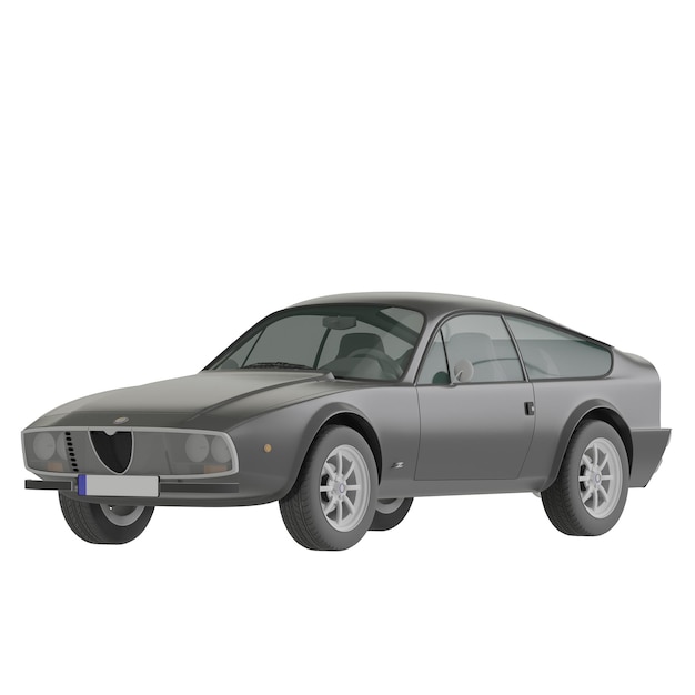 voiture de sport isolée sur blanc
