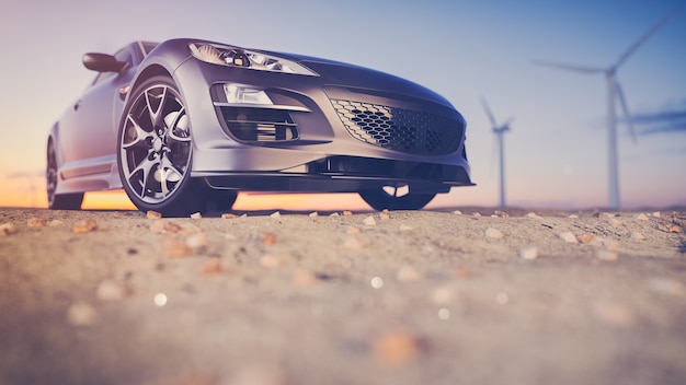 voiture de sport noire