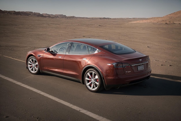 Voiture Tesla sur Mars