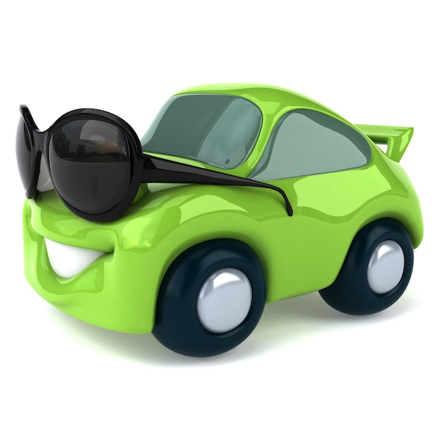 Voiture verte - Illustration 3D