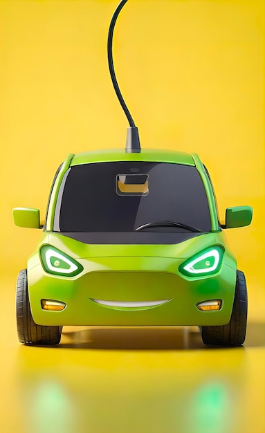 Photo une voiture verte avec une voiture verte qui dit un sourire sur le devant