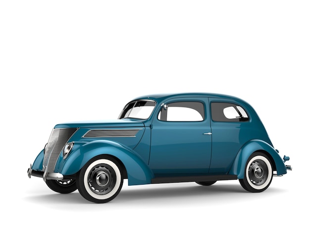 Voiture vintage au teal métallique foncé