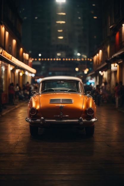 une voiture vintage dans la rue