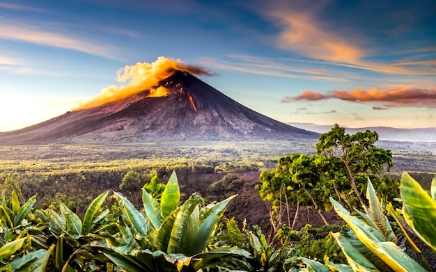 Volcan au Costa Rica généré par l'IA