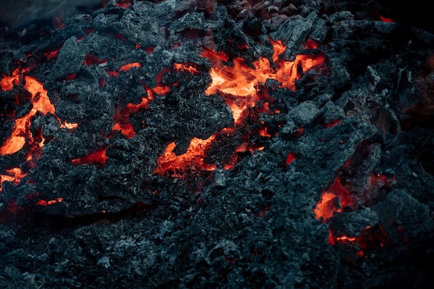 Volcan, feu, croûte