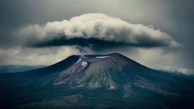 Le volcan de la frontière à Monteverde couvert d'un nuage Costa Rica