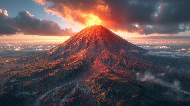 Photo volcan sur le mont