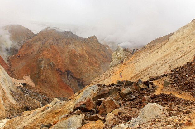 Photo volcan mutnovsky en russie au kamtchatka