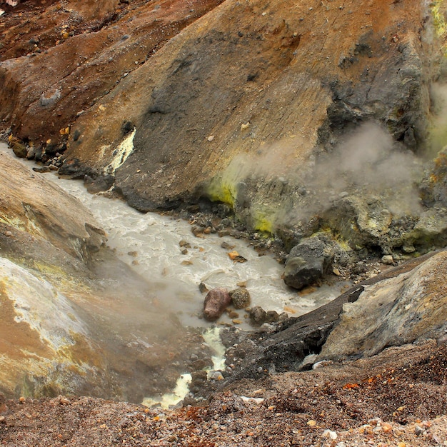 Photo volcan mutnovsky en russie au kamtchatka