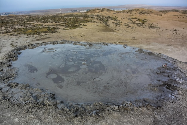 Volcans de boue à Gobustan La plupart des volcans sont des geysers de boue bas Azerbaïdjan Bakou