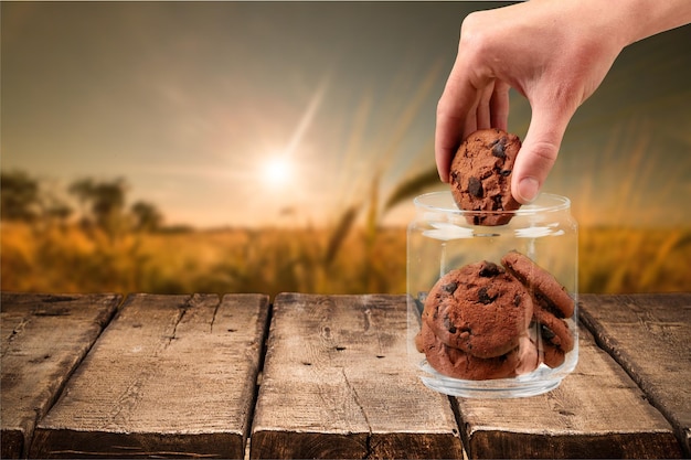 Voleur de cookies avec un tracé de détourage