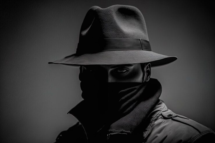 Un voleur qui cachait son visage avec un chapeau noir a été appréhendé sur un gris