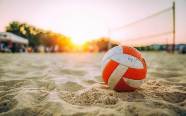 Volleyball sur le sable Concept de volleyball de plage