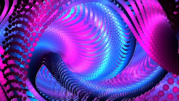 Le vortex psychédélique fractal de l'illustration abstraite de rendu 3d en spirale